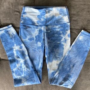 Colorfulkoala Blue Tie-dye Leggings - Size Small